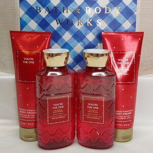 'BATH & BODY WORKS 'YOU'RE THE ONE' 4-PIECE GIFT SET BODY WASH & LOTION